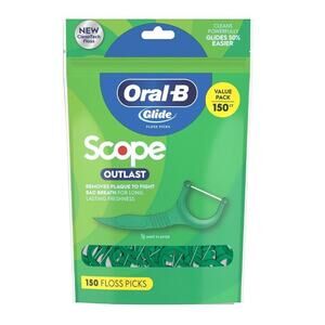 Oral-B Glide Scope Outlast Floss Picks Mint 3 2- 150 & 1- 75 Each Fresh Breath